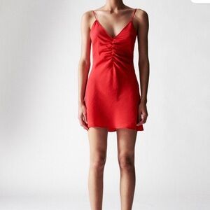 Zara Coral Red Mini Dress